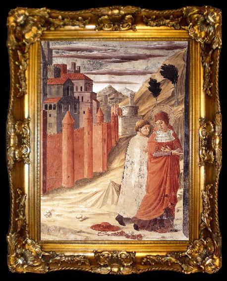 framed  GOZZOLI, Benozzo The Departure of St Jerome from Antioch dg, ta009-2